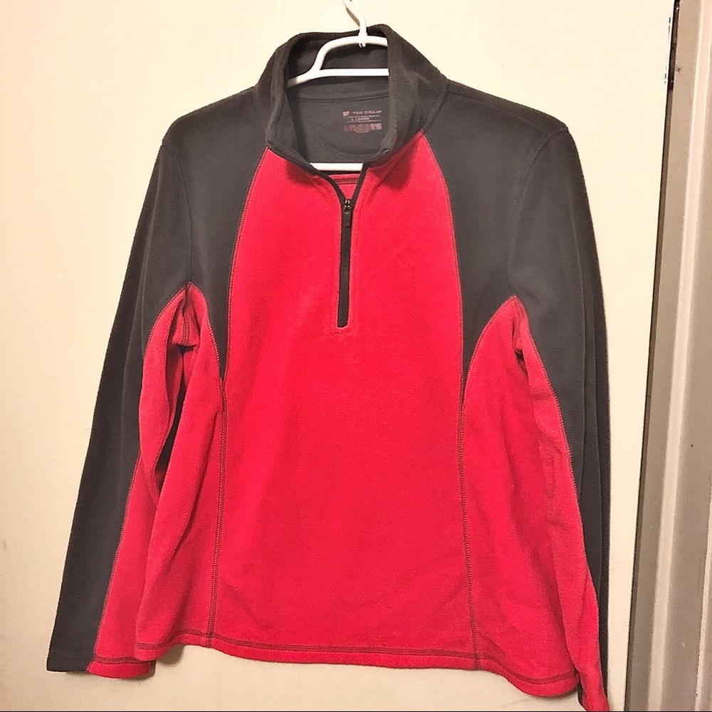 Pink and gray fleece jacket